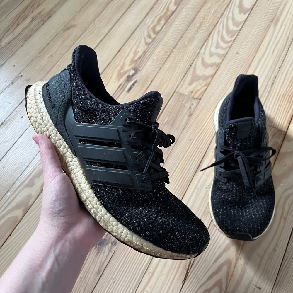 Adidas UltraBoost 4.0 Running Shoes Mens 10.5 Black F36153 Primeknit Sneaker